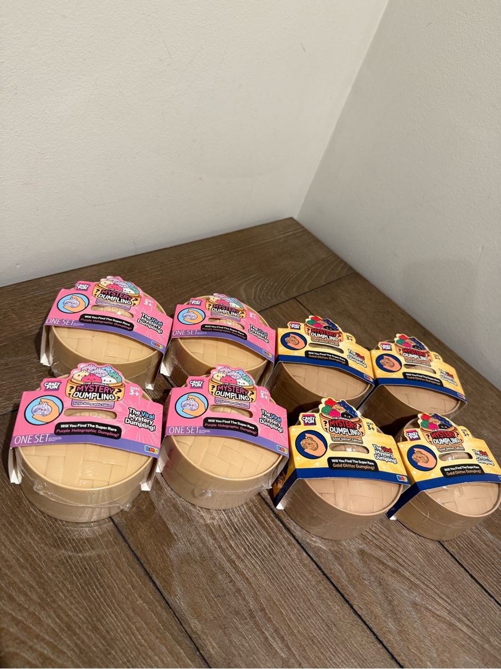 RMS Crazy Fun Mystery Dumpling Gold Glitter Purple Holographic Sealed Lot of 8